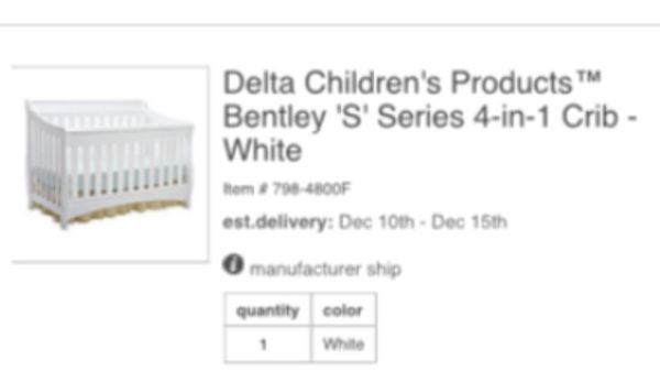 Delta Bentley S Series 4 1 Crib For Sale In Ontario Ca Offerup