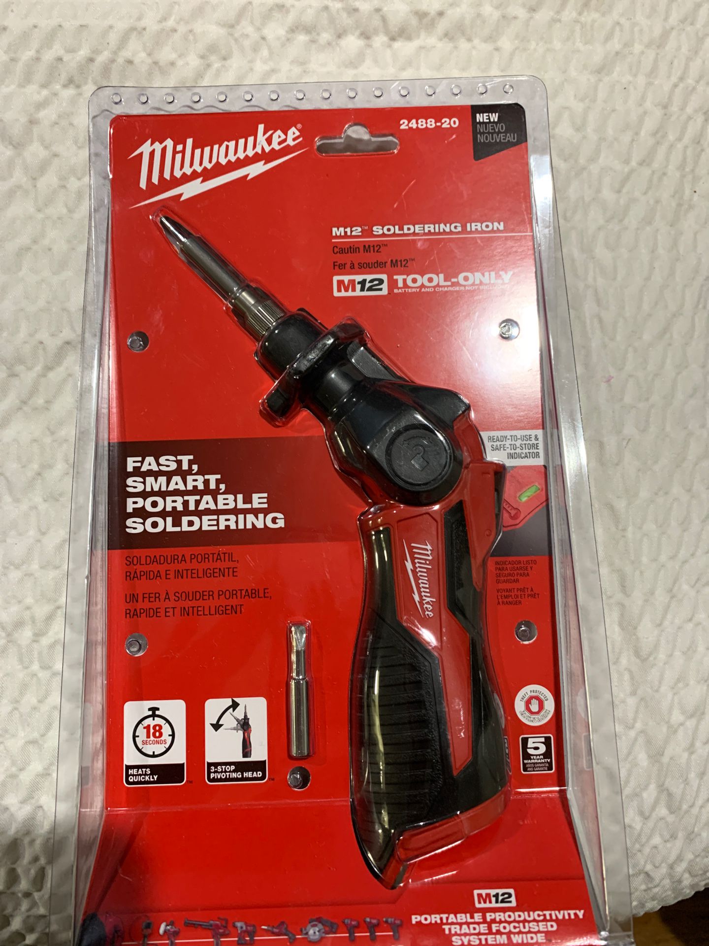 Milwaukee M12 12-Volt Lithium-Ion Cordless Soldering Iron (Tool-Only)