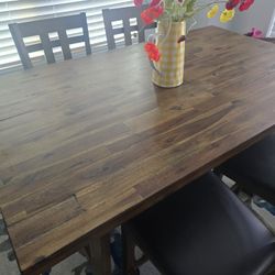 Dining Table 5 Piece- Counter Height