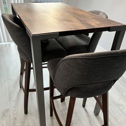 High Table With 4 Stools 