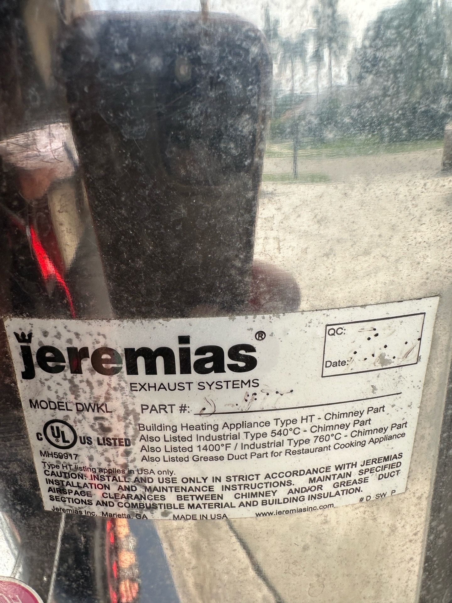 New Jeremias Stainless Steel Exhaust Hood Parts
