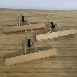 Hardwood Slacks/Skirts Hangers (set of 3)