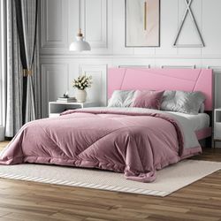 Queen bed frame (pink)