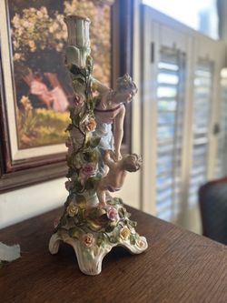 “15in Antique German figural Candlestick