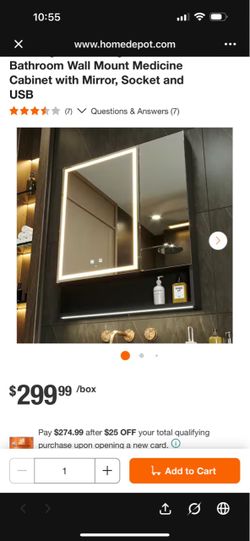 Bathroom Wall Mount Medicine Cabinet with Mirror