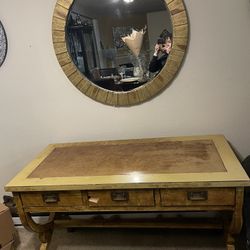 Gold Table + Free Mirror