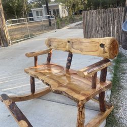 Handmade Loveseat Rocking Chair 