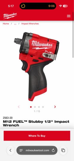 Milwaukee M12 FUEL Stubby 1/2" Impact Wrench