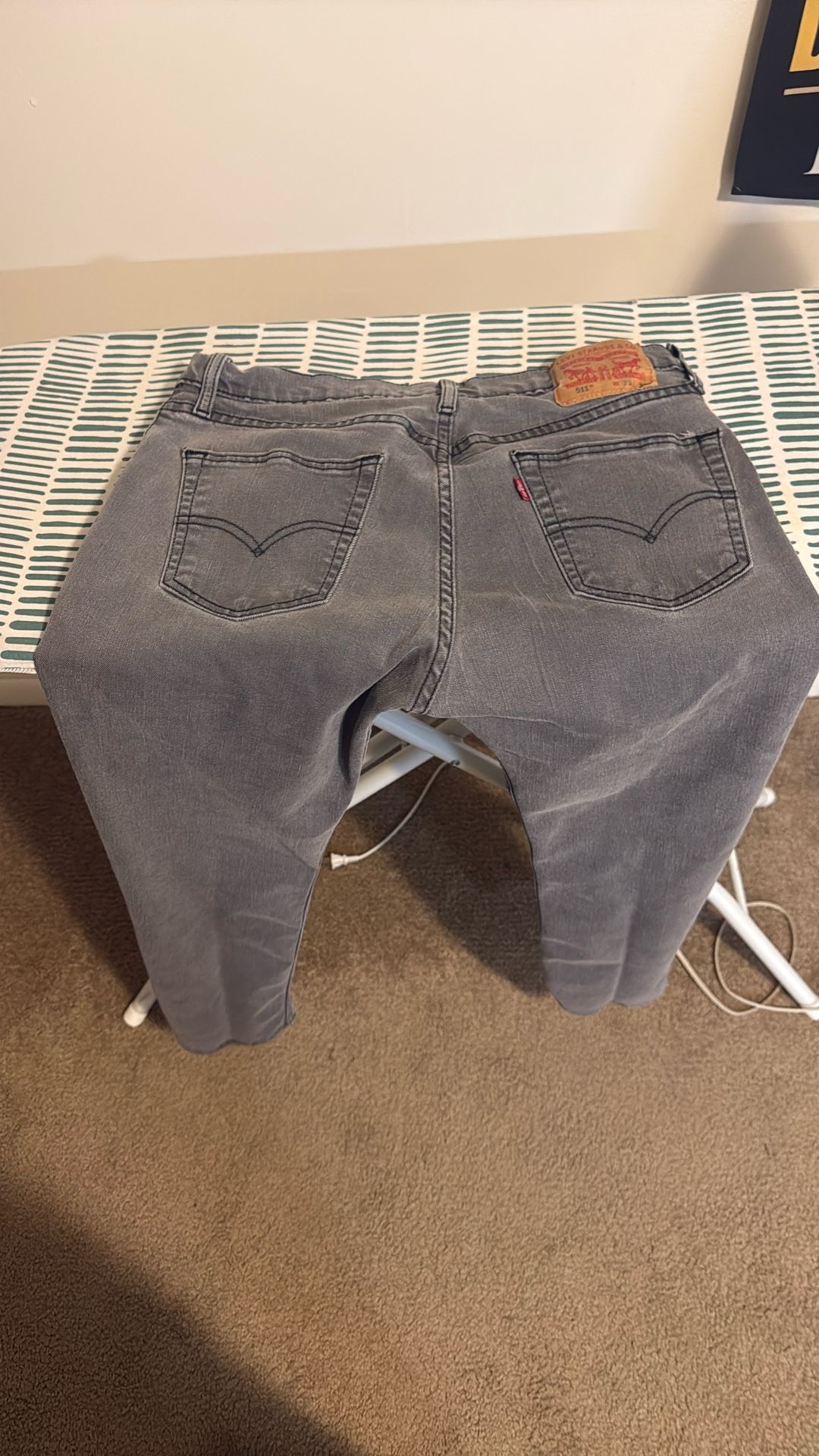 Grey Levi’s 511” 33x32