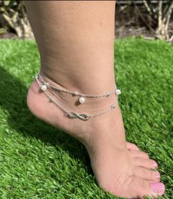 8 Pearl Ankle Jewelry For Woman 