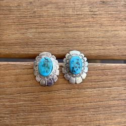 JB Sterling Turquoise And Silver Earrings