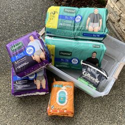 Diapers - depends adult underwear