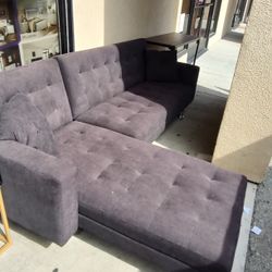New Sofa Chise 
Fabric Black
Reversible 
Futon Bed 
$349 + Tax