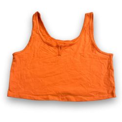 Orange Cropped Tank Top
