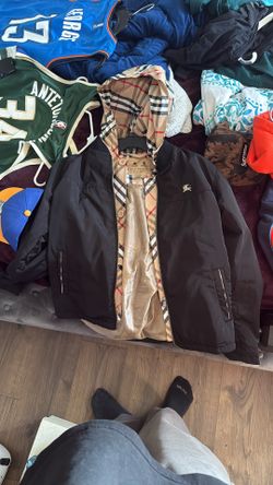 Burberry Reversible Mens Windbreaker Jacket Large