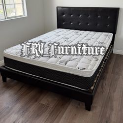 New Queen Bed Frame With Mattress 