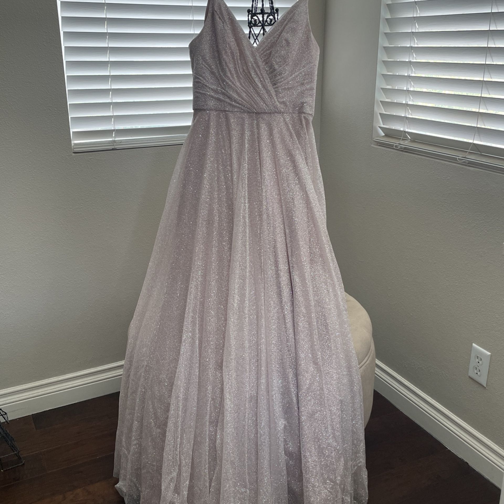 Blush/Mauve Sparkly Prom Dress