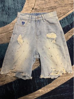 AELFRIC EDEN RHINESTONE APPLICATION JORTS