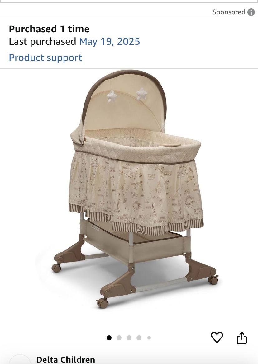 Delta Children Rocking Bedside Bassinet