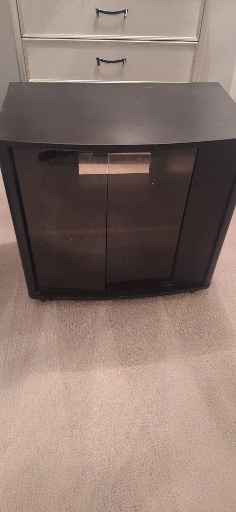 Black TV Stand With DVD Storage
