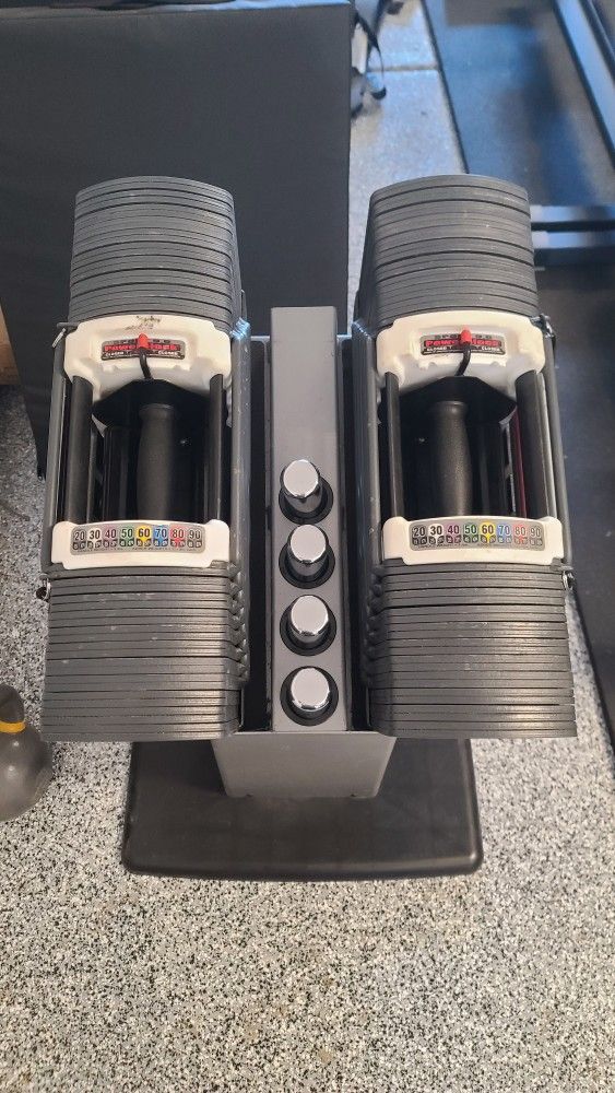 PowerBlock Sport 9.0 Stage 4 (130lbs each) And Stand