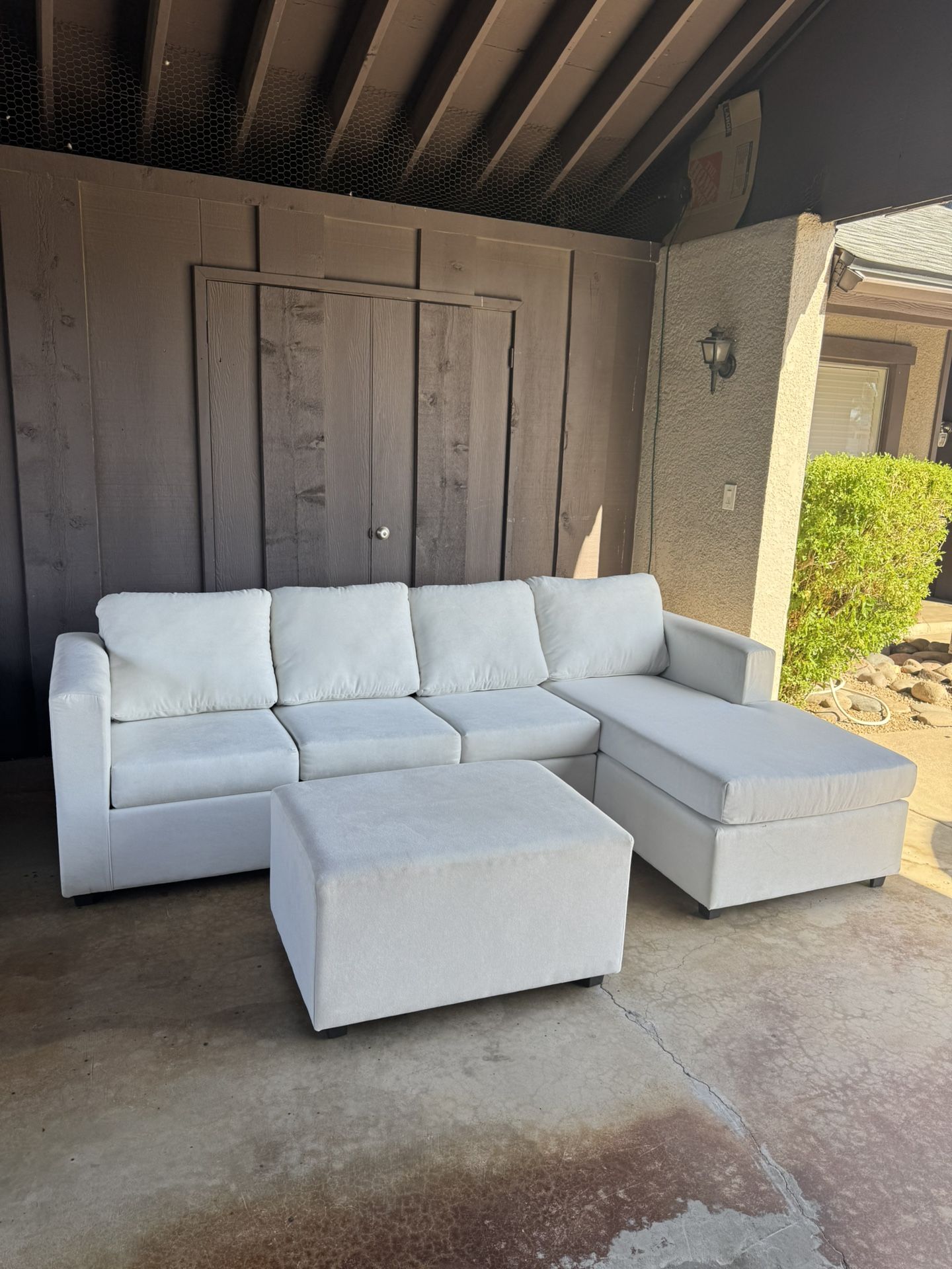 Cream Sectional ( Delivery Available )