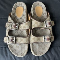 GUCCI Slide Sandal Strap ‘Beige Monogram’