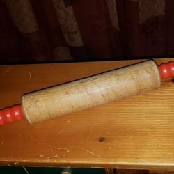 VINTAGE MAPLE WOOD ROLLING PIN KITCHEN COOKING BAKING TOOL