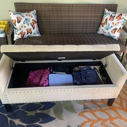 Ottoman seating bench and storage 