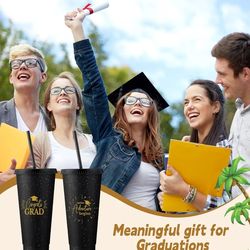 Honeydak 60 Pack Tumbler with Straw and Lid Bulk Cups for Gifts Glitter Plastic Coffee Cups 24-27 oz Reusable Water Bottle Iced Coffee Travel Mug Part