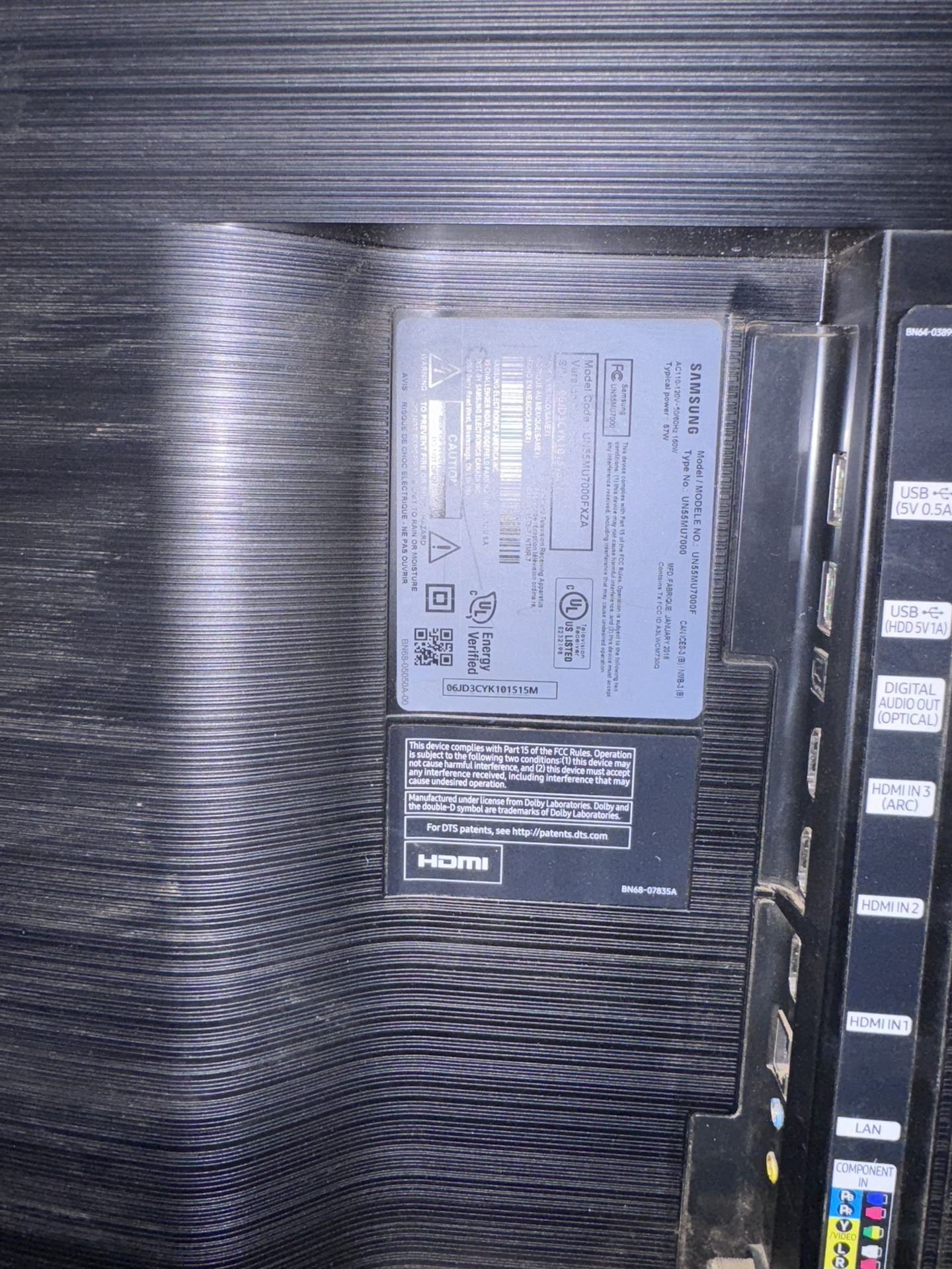 55” Samsung 4K TV