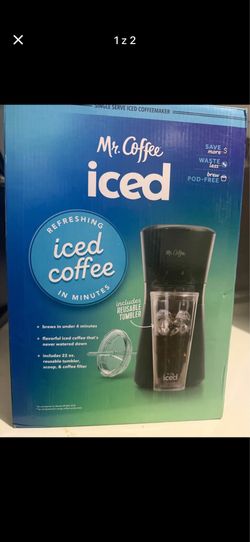 Mr. Coffee Iced Coffee Maker, Single Serve Machine with 22- Ounce Tumbler and Reusable Coffee Filter,