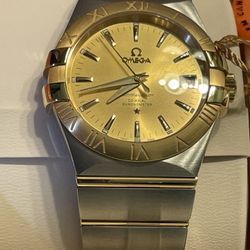 Omega Constellation Gold And Silver Luxury Watch 