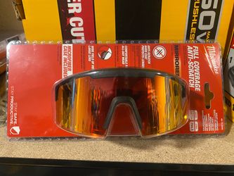 Milwaukee Full Coverage Safety Glasses Mirrored