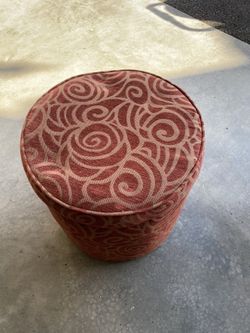 Fabric Cushion Stool w/ Storage
