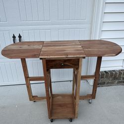 Wooden Collapsible table - With Stool