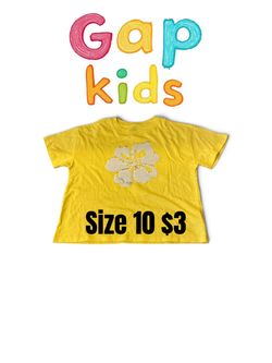 Gap Kids Yellow Flower T-Shirt Size 10❤️❤️M17 081426