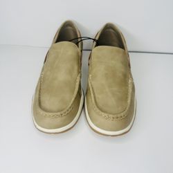  St. John's Bay Men's Boat Shoe Oakdale Slide On Size 11 M Sand Brand new with box/ no lid  Fast shipping 