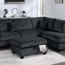 Sectional sofa with ottoman