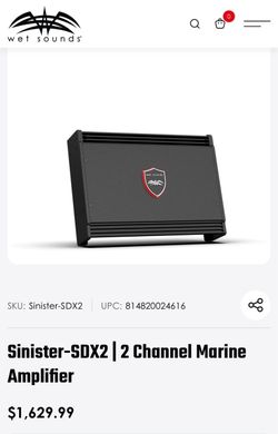 Wet Sounds Sinister-SDX2 - 2 Channel Marine Amplifier