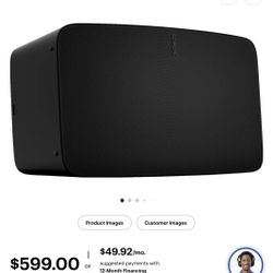 Brand NEW Sonos Five – Factory Sealed – at $100 off!