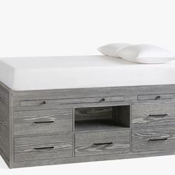 Twin bed Smoked Charcoal