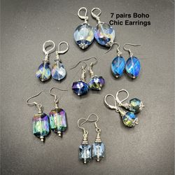 7 pairs of Boho Chic Handmade Earrings.