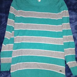 Green And Grey Guess Sweater Shirt