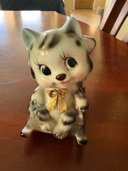 Vintage Ceramic Cat Bank Japan