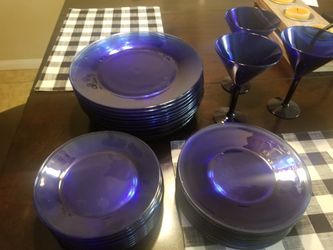 Dish ware And 6 Martini Glasses From Pier One Import