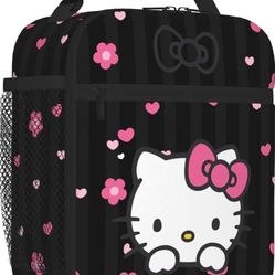 New Hello Kitty Kids Lunch Box for Girls Insulated Lunch Bag 10 * 8 * 4 Inch Toddler Cute Lunchbox Food Warmer