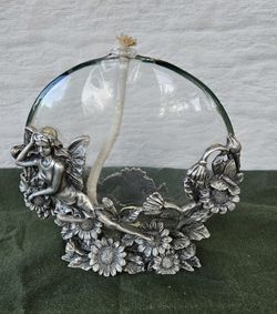 Angel  / Fairy Pewter Base  Oil Lamp