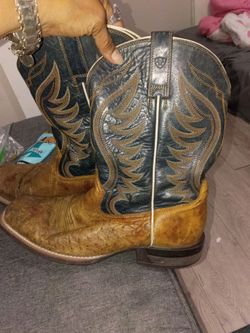 Ariat Ostrich Print Western Cowboy Boots