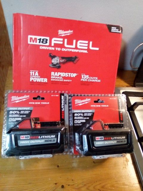 Milwaukee grinder & battery